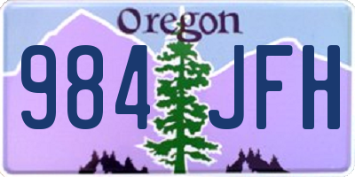 OR license plate 984JFH