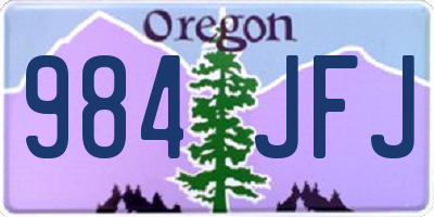 OR license plate 984JFJ