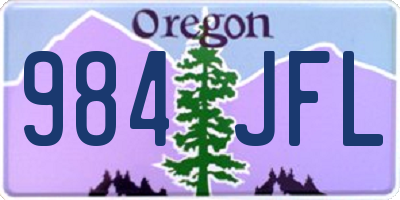 OR license plate 984JFL