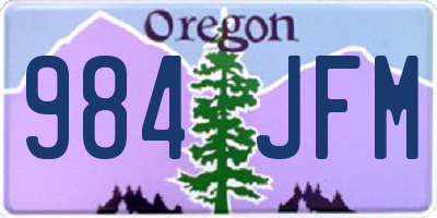 OR license plate 984JFM