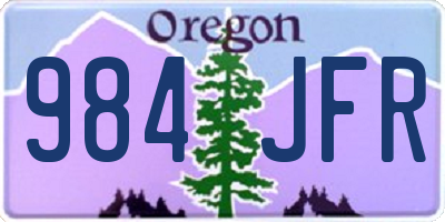 OR license plate 984JFR