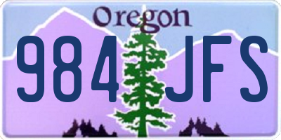 OR license plate 984JFS