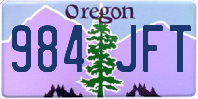 OR license plate 984JFT