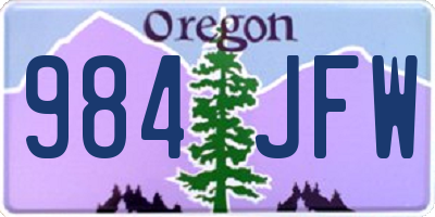 OR license plate 984JFW