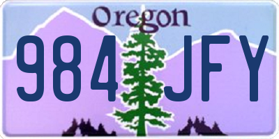 OR license plate 984JFY