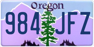 OR license plate 984JFZ