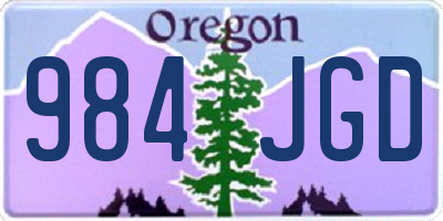 OR license plate 984JGD