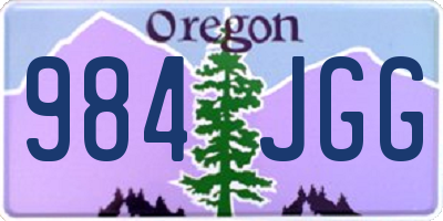 OR license plate 984JGG