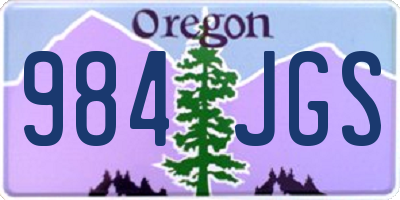 OR license plate 984JGS