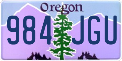 OR license plate 984JGU