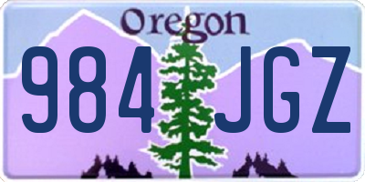 OR license plate 984JGZ