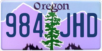 OR license plate 984JHD