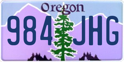 OR license plate 984JHG