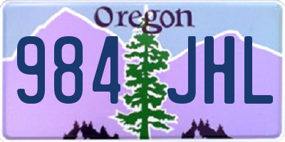 OR license plate 984JHL