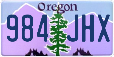 OR license plate 984JHX