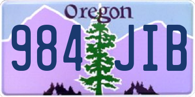 OR license plate 984JIB