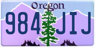 OR license plate 984JIJ