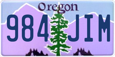 OR license plate 984JIM