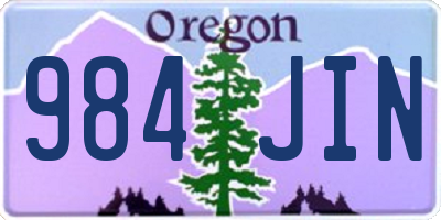 OR license plate 984JIN