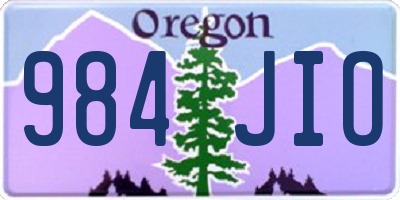 OR license plate 984JIO