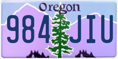 OR license plate 984JIU
