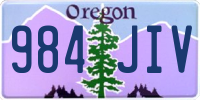 OR license plate 984JIV