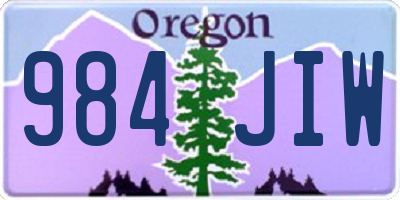 OR license plate 984JIW