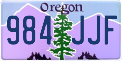 OR license plate 984JJF