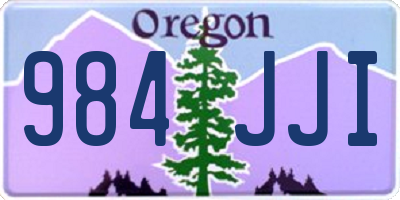 OR license plate 984JJI