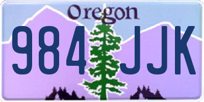 OR license plate 984JJK