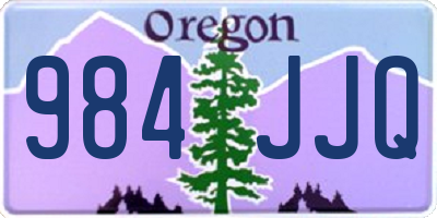 OR license plate 984JJQ
