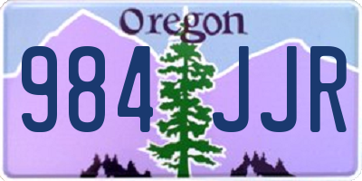 OR license plate 984JJR