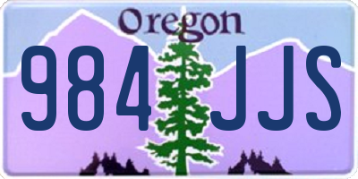 OR license plate 984JJS