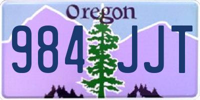 OR license plate 984JJT