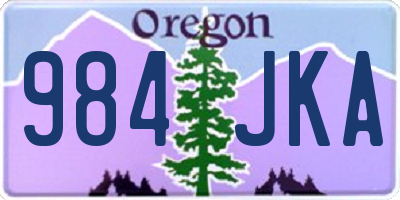 OR license plate 984JKA