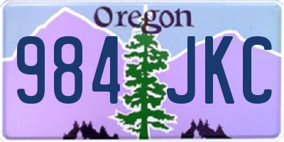 OR license plate 984JKC