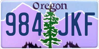 OR license plate 984JKF