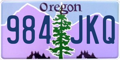 OR license plate 984JKQ