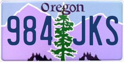 OR license plate 984JKS