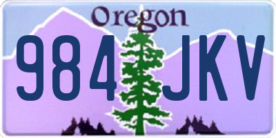 OR license plate 984JKV