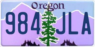 OR license plate 984JLA
