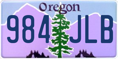 OR license plate 984JLB