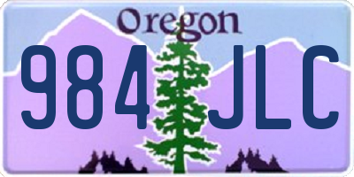 OR license plate 984JLC