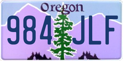 OR license plate 984JLF