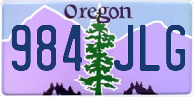 OR license plate 984JLG