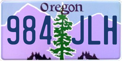 OR license plate 984JLH