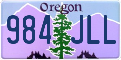 OR license plate 984JLL