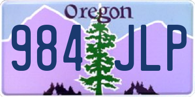 OR license plate 984JLP