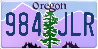 OR license plate 984JLR