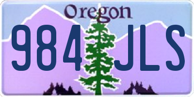 OR license plate 984JLS